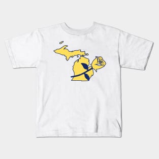 michigan rose jj mccarthy Kids T-Shirt